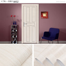 Load image into Gallery viewer, Wood Grain Door Sticker Waterproof Adhesive Wallpaper Wooden Door Renovation Cabinet Furniture Home Decor DIY Wall Mural Decals