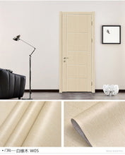 Load image into Gallery viewer, Wood Grain Door Sticker Waterproof Adhesive Wallpaper Wooden Door Renovation Cabinet Furniture Home Decor DIY Wall Mural Decals