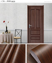 Load image into Gallery viewer, Wood Grain Door Sticker Waterproof Adhesive Wallpaper Wooden Door Renovation Cabinet Furniture Home Decor DIY Wall Mural Decals
