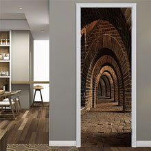 Load image into Gallery viewer, 3D Door Sticker Wood Adhesive Waterproof Wallpaper for Doors Living Room Bedroom Poster DIY Mural Decals Home Decor deursticker