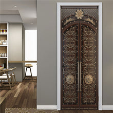 Load image into Gallery viewer, Retro Wooden Door Stickers PVC Waterproof Wallpaper For Doors Living Room Bedroom Home Decor Mural DIY Renovation Decal 90x200cm