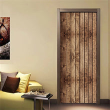 Load image into Gallery viewer, Retro Wooden Door Stickers PVC Waterproof Wallpaper For Doors Living Room Bedroom Home Decor Mural DIY Renovation Decal 90x200cm